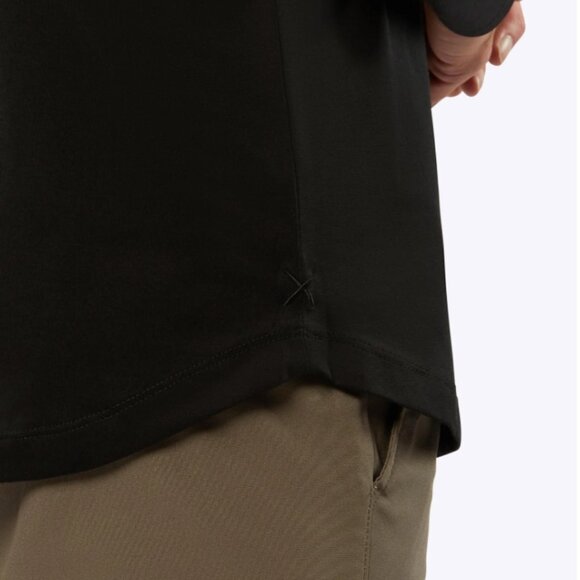 NWT Cuts Men AO Long Sleeve Henley Curve-Hem Black Size M & L MSRP $68 - Picture 5 of 6